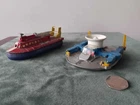 ORIGINAL VINTAGE DIECAST CORGI TOYS MODEL 1119 SR-N1 & DINKY 290 SRN6 HOVERCRAFT