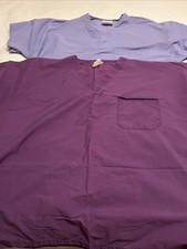 2 Scrub Tops Size L Purple Lilac Plum