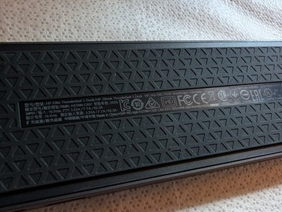 HP Elite / ZBook Thunderbolt 3 Docking Station HSTNN-CX01. New Dock Only As Pic