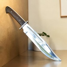 Custom Hand Made High Carbon Steel Hunting Bowie Knife With Leather Sheath UU 21