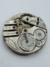Vintage Elgin 16s 17J Grade 382 3 Finger Partial Pocket Watch Movement For Parts