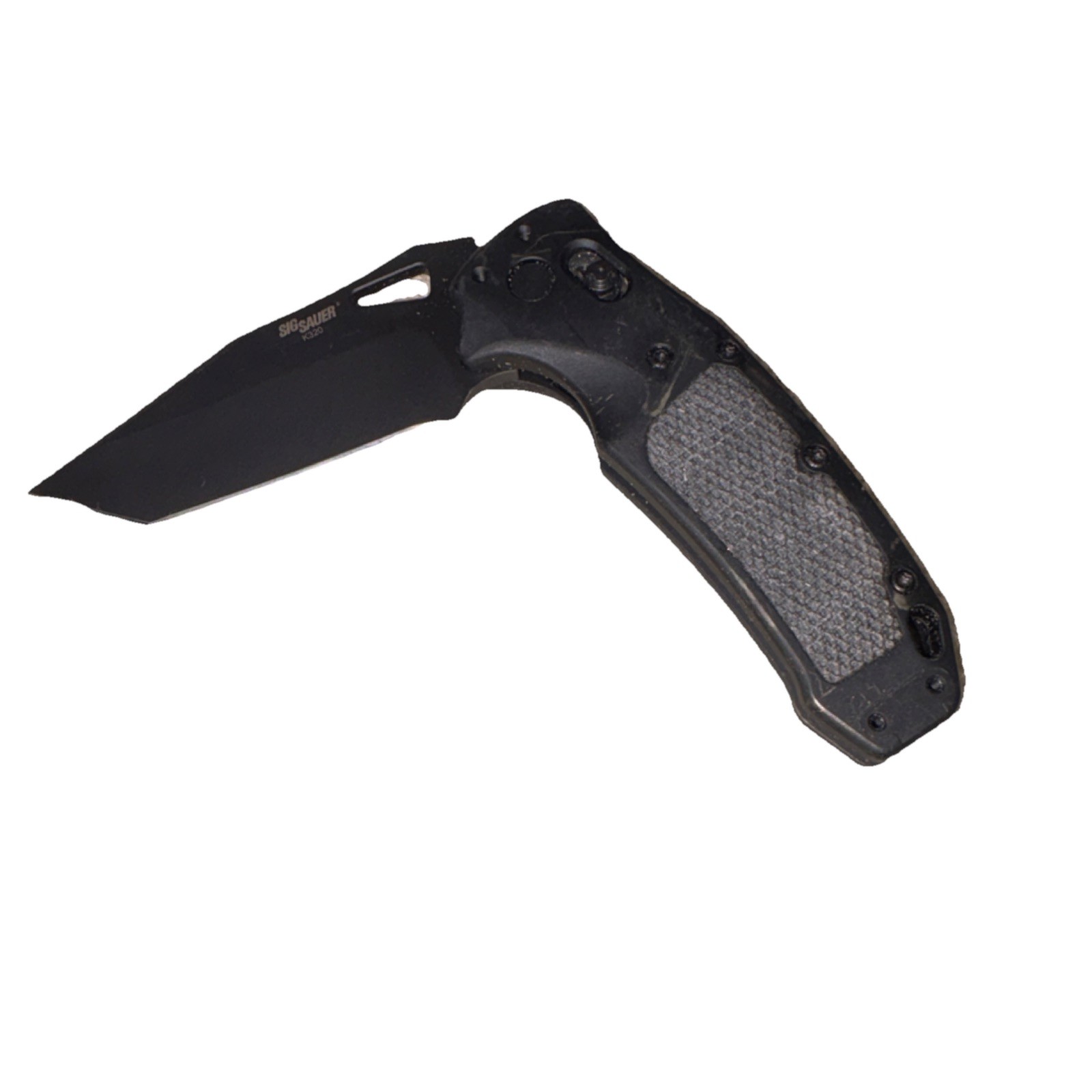 SIG SAUER Hogue K320 Pocketknife Textured Handle Tanto Plain Blade Manual Black