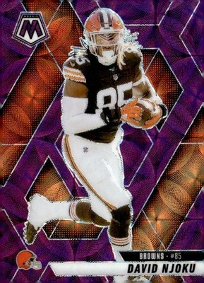 2025 Panini Mosaic #133 David Njoku Purple Scope