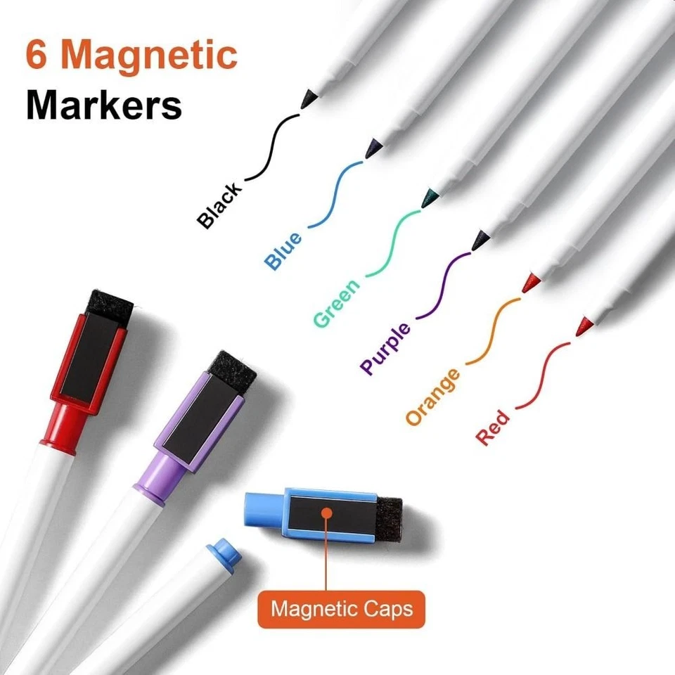 Whiteboard Surface Magnetic Calendar Weekly Planner  For Fridge - Image 3 of 4