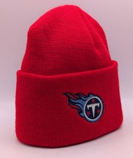 Tennessee Titans Beanie Toboggan Toque Red Embroidered Knit Unisex Sock Cap
