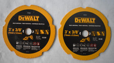 2 Pack Dewalt 3" In. x 3/8" Arbor Diamond Cut-Off Wheel Multi Material DW8530