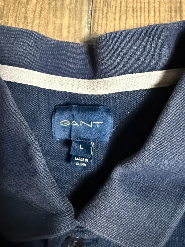 GANT polo shirt short sleeved size L navy striped men’s image 5