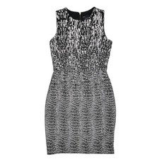 Just Taylor Dress Black White Abstract Pattern BodyCon Sleeveless Women 4