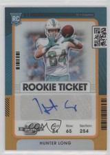 2021 Contenders Optic Rookie Ticket Orange Prizm 17/50 Hunter Long Auto 0us8