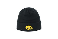 NCAA Iowa Hawkeyes Men's Cuff Beanie - Black, One Size - Official Team Gear