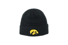 NCAA Iowa Hawkeyes Men's Cuff Beanie - Black, One Size - Official Team Gear