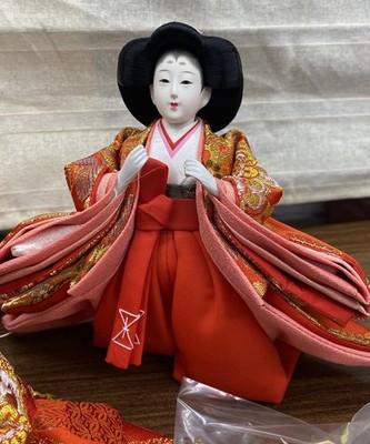Japanese Hina dolls, Three official ladies, Japanese dolls