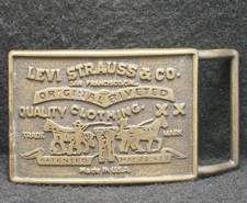 XB21106 VINTAGE 1970s LEVI STRAUSS CO. WESTERN APPAREL FASHION BELT BUCKLE