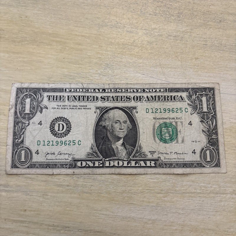  Birthday, Anniversary Note 12/25/96 Fancy Serial Number D 12199625 C