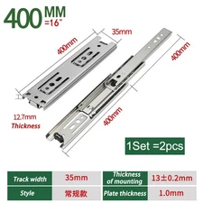 16" Pair Heavy Duty Fully Extension Ball Bearing Drawer Runners Slide Runner