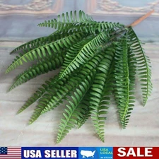 Large Plastic Lifelike Artificial Fern Foliage Bush Plants Indoor Outdoor Decor