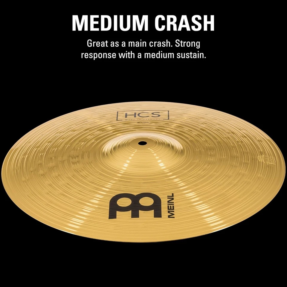 16-Inch Brass Crash Cymbal Traditional Finish for Drum Set, - Image 3 of 4