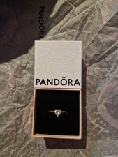 Pandora Sparkling Heart Solitaire Ring Sterli...