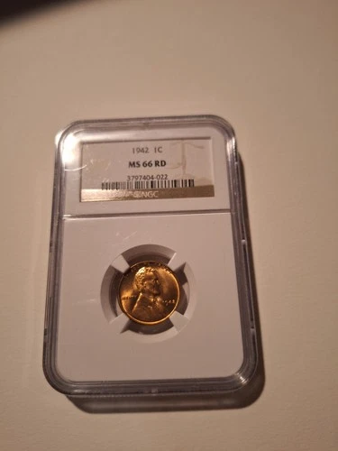 1942 Lincoln Cent NGC MS66RD Uncirculated Red Wheat Penny 1C