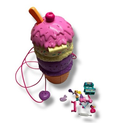 Polly Pocket Ice Cream Cone Playset with Spin 'N Surprise Playground Mattel