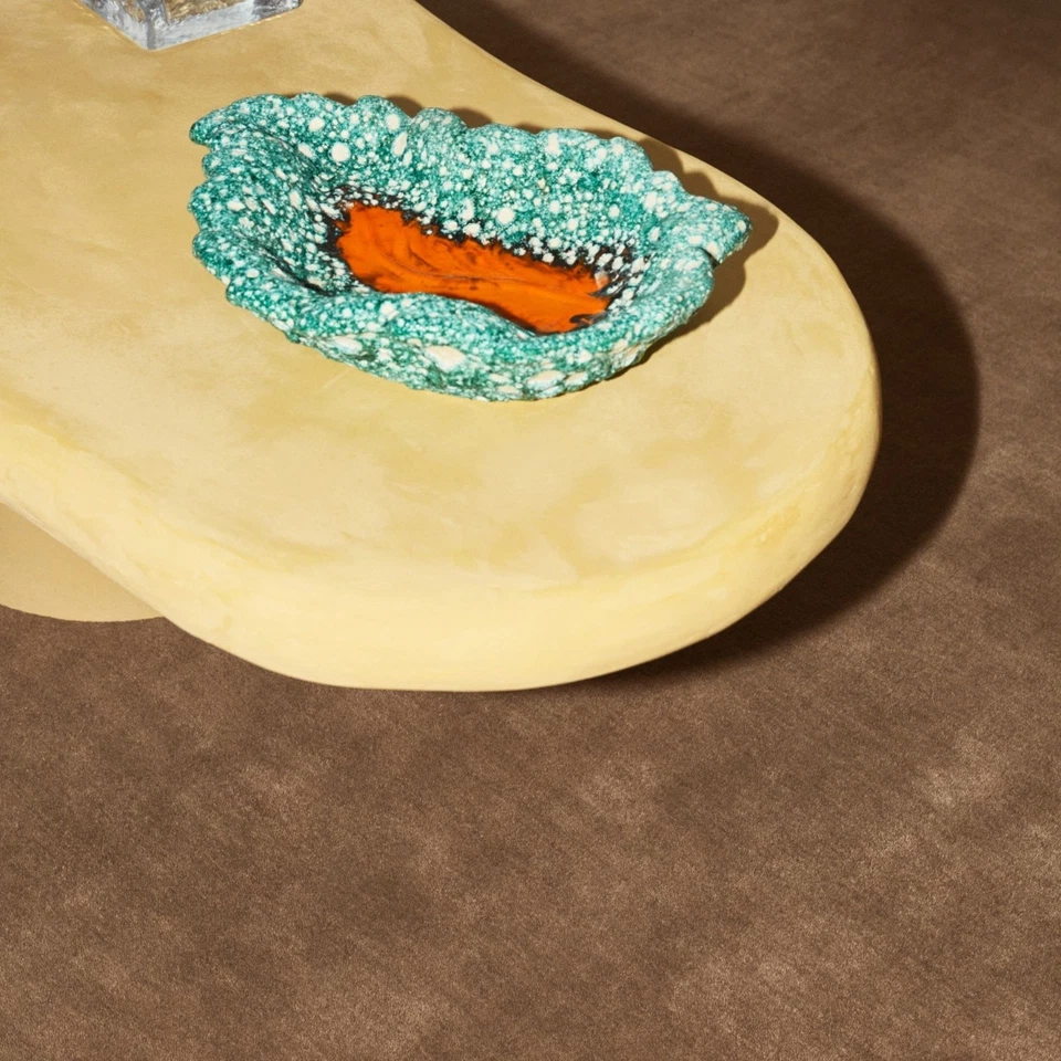 Handmade Wool Rug 8x10 Beige Chestnut Solid Modern Area Carpet Living Room Decor - Image 4 of 4