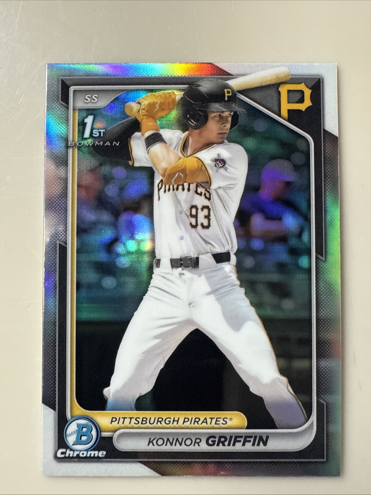 2024 KONNOR GRIFFIN Bowman Draft CHROME REFRACTOR 1st Bowman RC Pirates #BDC22