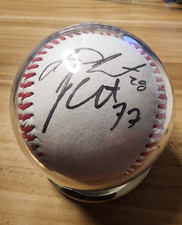 Autographed MLB Baseball JD Martinez, Dave Roberts, James Outman , Bobby Miller