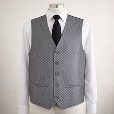 Umo Lorenzo Formal Wear Vest Silver Gray Black Size Small New without Tags
