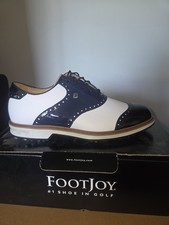 FootJoy Dryjoys Premiere Series Wilcox Golf Shoes - Navy/White 54323 BLEMS