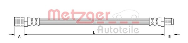 Metzger Bremsschlauch Links, Rechts, Vorderachse FüR Iveco-image