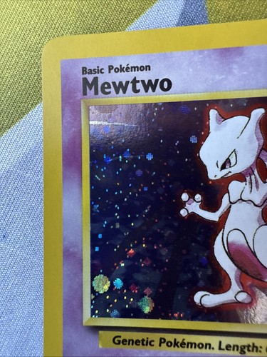 2000 Pokémon Mewtwo 10/130 Base Set 2 Holo Rare Vintage!!!! - Picture 3 of 16