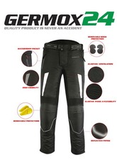 Pantaloni da moto impermeabili con protezioni omologate CE, pannello elastico