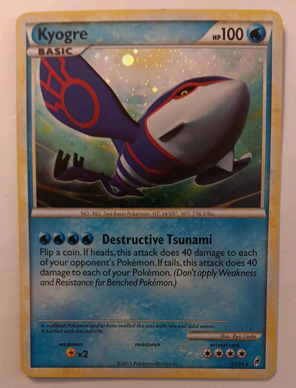 KYOGRE 12/95 Call Of Legends 2011 Pokémon TCG Holo Rare