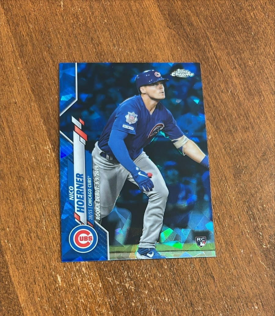 Nico Hoerner 2020 Topps Chrome Blue Sapphire Rookie U-251 Stanford Cubs RC
