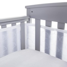 BreathableBaby Breathable Mesh Liner for Full-Size Cribs, Sheer Deluxe 5mm Me...