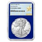 2025-W $1 1-oz Proof American Silver Eagle NGC PF69UC ER West Point Star Label