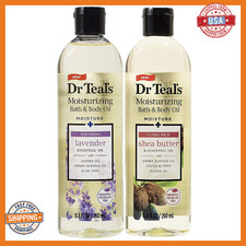 Dr Teal's Bath  Body Oil Set: Lavender  Shea Butter - 2 Pack, 8.8oz Each