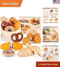 Imaginative Kitchen Playset - Handcrafted Wooden Bakery Toys for Toddlers