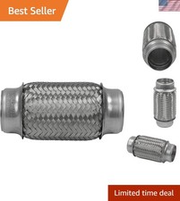 Universal 2 X 6 Stainless Steel Exhaust Flex Pipe - Double Braid Heavy Duty