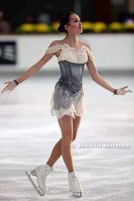 Ice skating dress Competition Figure Skating Twirling Costume white