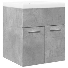 Bathroom Sink Cabinet with Built-in Basin Sink Cupboard Concrete Grey vidaXL