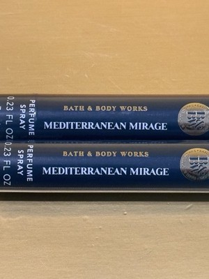 2 PACK Bath & Body Works MEDITERRANEAN MIRAGE Mini Perfume Eau De Parfum .23oz