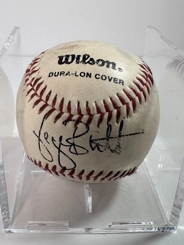 George Brett Signed Baseball  in Display Case - Auction Find - No COA