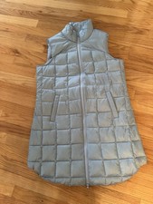 Christopher & Banks Pale Blue Long Puffer Ves...