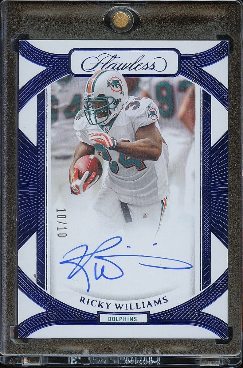 Ricky Williams 2024 Flawless Blue On Card Auto Autograph Miami