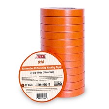 LAUCO 3/4 in. x 60 Yd 12 Roll Orange Automotive Refinishing Masking Tape