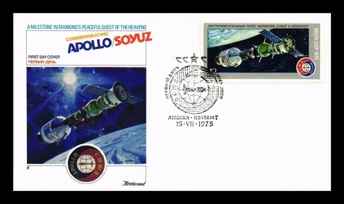 FLEETWOOD SOVIET SPACE FIRST DAY COVER APOLLO SOYUZ JOINT MISSION JULY 15 1975