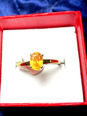 14KT Solid Gold Rings 1 White 14KT 1 Yellow 14KT Spessartite Solitaire Price Ea