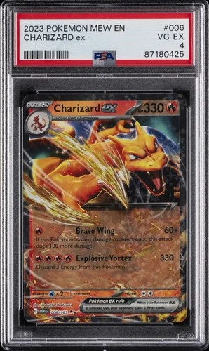 2023 POKEMON MEW EN-151 #006 CHARIZARD EX PSA 4