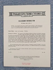 Art Publication Society Progressive Series Studies No 401 Allegro Risoluto 1951